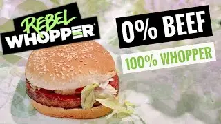 🍔 New Burger King Rebel Whopper Vegetarian Burger 100% Veggie 0% Beef