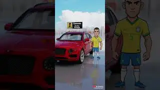 Top footballers and their Super car collection in 3d #shortsfeed