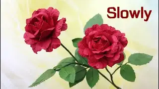 ABC TV | How To Make Rose Paper Flower (Slowly)- Craft Tutorial
