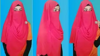 2 Minute Easy Tight Niqab Tutorial With Red Chiffon Hijab
