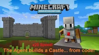 The Agent Builds a Castle (x20 speed) Minecraft Education Edition
