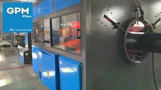The large diameter PE pipe extrusion production line is tested before delivery