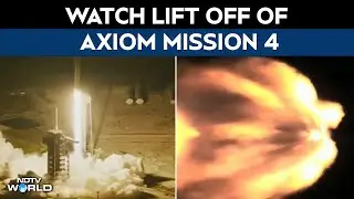 Axiom 4 Launch Video | Shubhanshu Shukla Heads To Space As Falcon 9 With Axiom-4 Crew Lifts Off