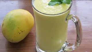 Mango Lassi - Low Fat Mango Lassi Recipe - Skinny Mango Yogurt Smoothie - Low Calorie Indian Recipes