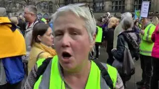 'Human Yellow Ribbon' Demonstration to support Save Sheffield's City Trees