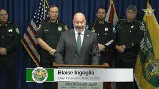 Florida's CFO Blaise Ingoglia awards funds to assist with Immigration Enforcement (January 15, 2026)