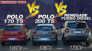 POLO 1.0 170 TSI 116CV VS POLO 1.0 200 TSI 128CV VS RENEGADE 2.0T DIESEL 170CV - INÉDITO!