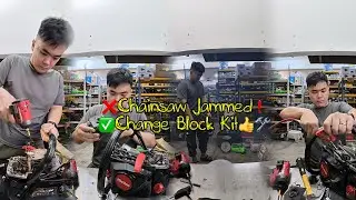 Repair Chainsaw Piston Jammed ✅ Change Block Kit , Service Carburator 🛠️