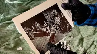 ripping a theater magazine with latex gloves. разрываю театральный журнал в латексных перчатках
