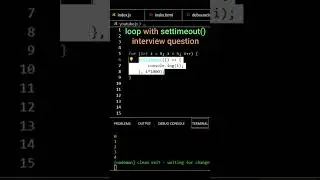 #loop with #settimeout frequantly asked interview question #shorts