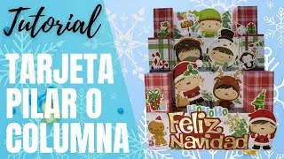 TARJETA PILAR O COLUMNA  TUTORIAL DE SCRAPBOOK