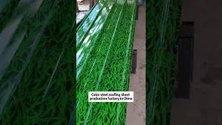 Color steel roofing sheet production factory. Color steel roofing sheet with patterns. #roofing