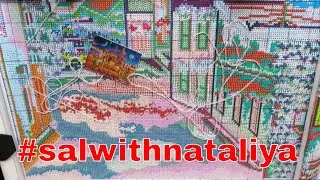 Romantic Flower Market #salwithnataliya #crossstitch
