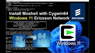 How to install Moshell with Cygwin64 on Windows 11 #ericsson  Network