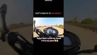 Bajaj Pulsar ns200 top speed dekho 170+. hai bhai power of ns200 😯😱 #topspeed #ns200 #ns200bs3