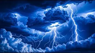 Heavy Thunderstorm at Night | Defeat All Sleep Problems to Sleep Instantly | Relaxing Rain & Thunder