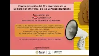 Conmemoración del 77 aniversario de la Declaración Universal de los Derechos Humanos