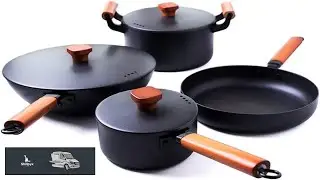 MIIKHI Cookware Cookware Set 7 Piece Cast Iron Pot Household Uncoated Pan