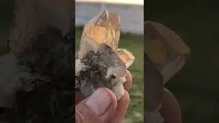 Rutile Quartz Terminated Crystal. #quartz #rutile #rutilequartz #black #tourmaline #healing #stone