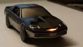 karr 1:64 hotwheels real riders custom leds scanner, knight rider 80's tv series