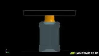 LS-DYNA Sample Model No.332 Compression Test of Plastic Bottle