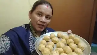 आज काफी समय बाद बनाये बेसन के लड्डू ll Rukma Devi Vlog 