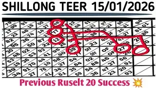 SHILLONG TEER 15/01/2026/Common number best house ending line 
