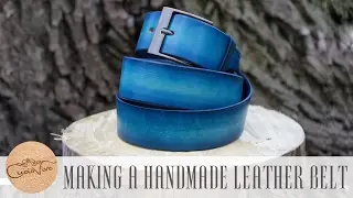 Making a handmade Leather Belt - Cintura Cielo - CuoioVivo