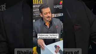 My days of getting married are over... says #salmankhan to a fan #shortsvideo