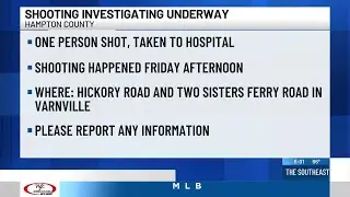 One person injured in Varnville shooting