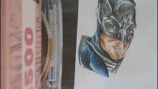 Batman drawing with colored pencils... Rishit Nandi the Great Artist #drawing #batman