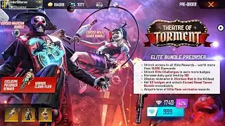 Theatre of Torment Elite Bundle Preorder & New Rare Surfboard || Free Fire S36 Elite Pass Pre Order