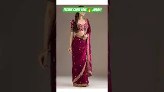 Pure Georgette Sarees on Myntra ✨ Starting rs 999 | Karwa Chauth & Festive #myntrahaul #sareestyling
