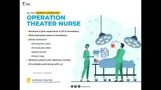 JOB opening under MOH| OT Nurse|MOH Evaluation certificate required|nursing vacancy