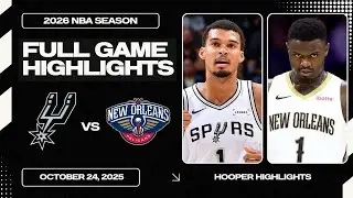 San Antonio Spurs vs New Orleans Pelicans Full Game Highlights | Oct 24 | 2026 NBA Season