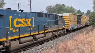 CSX 1836 RF&P heritage unit and CSX 3141 lead a north bound mixed freight train Wednesday 1/14/2026