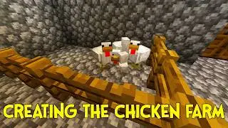 CREATING THE CHICKEN FARM! - Skyblock - Part 7