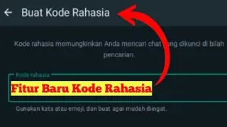 Fitur Kode Rahasia!!!! Cara Baru Untuk Mengunci Chat Di WhatsApp