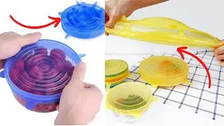 6pcs Stretchable Silicone Bowl Lids Review Pots Top Quality Kitchen Gadget for Food Conservation