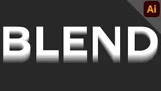 Stacked text effect (with blend options) | ILLUSTRATOR TUTORIAL - TEXT EFFECT