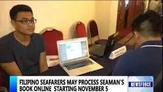 FILIPINO SEAFARERS MAY PROCESS SEAMAN'S BOOK ONLINE STARTING NOVEMBER 5, 2018