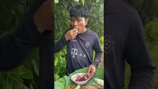 Survival skills:cooking fries with peppers sauce and Eating delious _Hunter🙏&hearts;️ #funny#cooking 🙏❤️