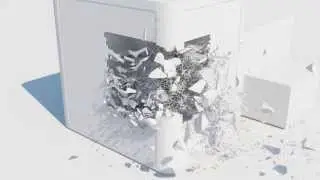 3dsMax MassFX simulation: Exploding Building