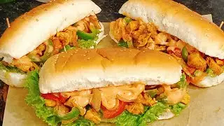 Chicken Subway Sandwich/How to Make Easy Chicken Subway Sandwich at Home/Ramzan Special Recipe