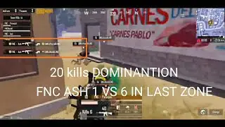 FNC ASH  1vs 6 IN LAST ZONE 20 KILLS DOMINANTION IN T1 CUSTOM