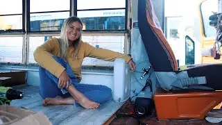 Bus Build Diesel Heater Install Start To Finish - Solo Female Skoolie Conversion
