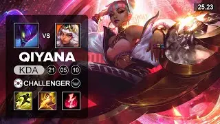 Qiyana vs Kha'Zix Jungle - KR Challenger - Patch 25.23 Season 15