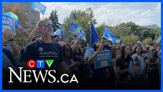 Provincial employees protest return-to-work order in Ontario