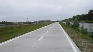 First section of the new Groningen-Assen fietssnelweg. Groningen to Haren