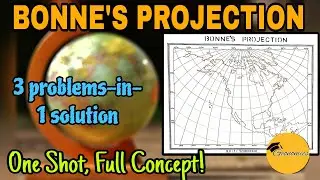 Bonne's Projection || Map Projection || 3 Different problem solving 
